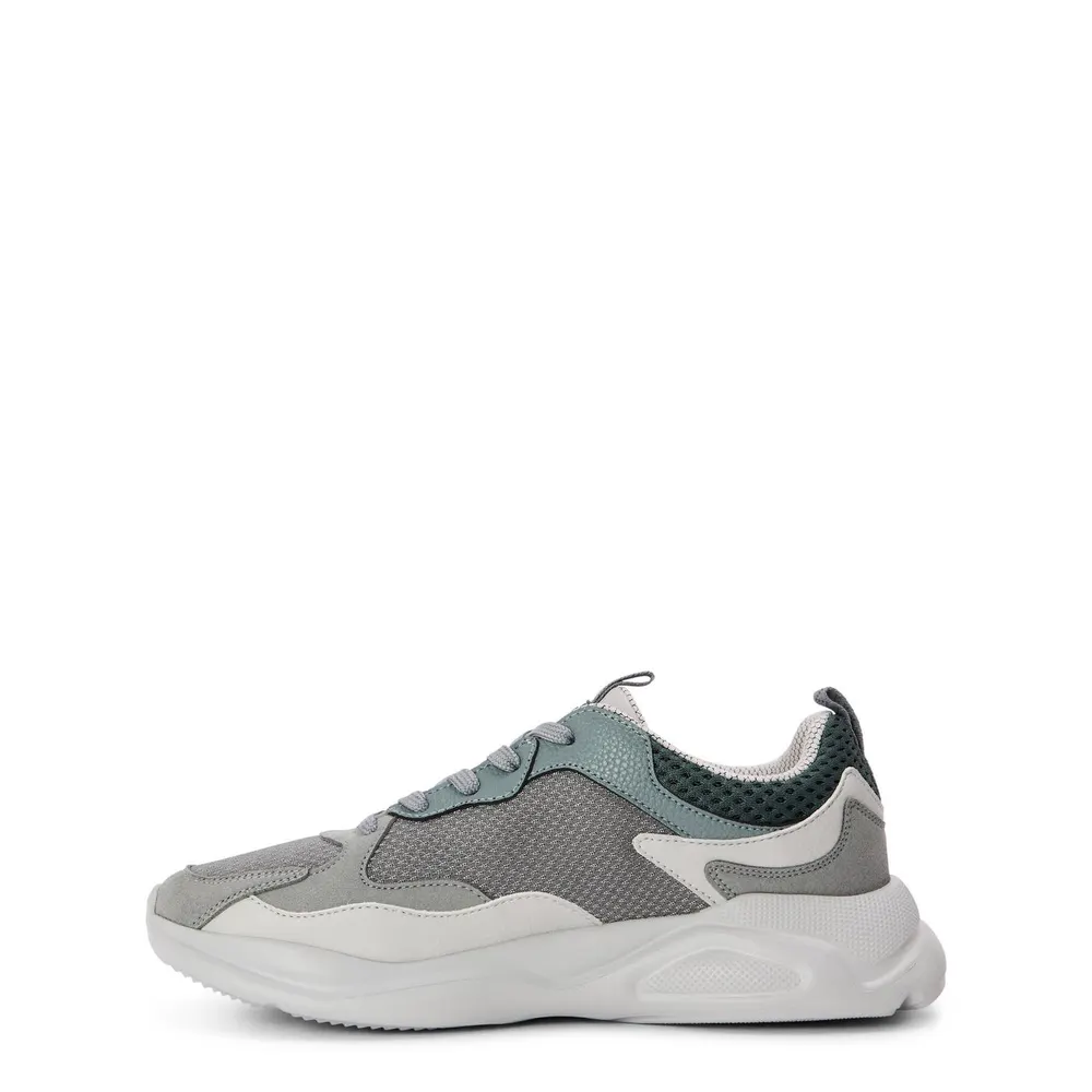 Hugo Men's Leon Runners Low-Top Trainers in Dark Grey, additional product view 2