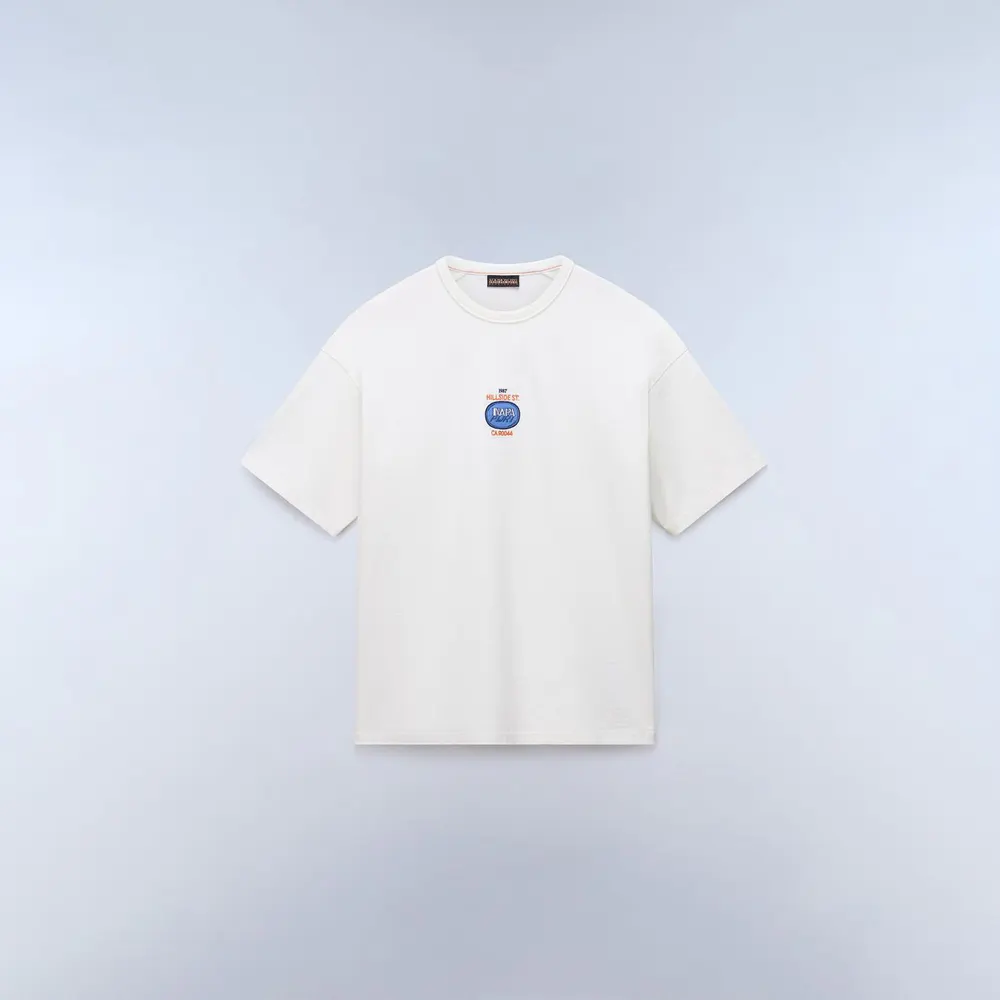 Napapijri Napa Krous Tee Mens in White Heron – Clothing