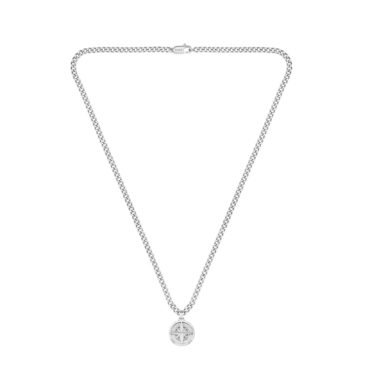 Boss Men's North Pendant Compass Necklace