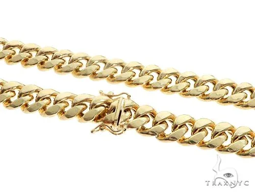 JALGAS - AMERICAS GOLD 14K Yellow Gold Miami Hollow Cuban 20 Inches 6.8mm 68410 in Yellow / 20 Inches – Chain