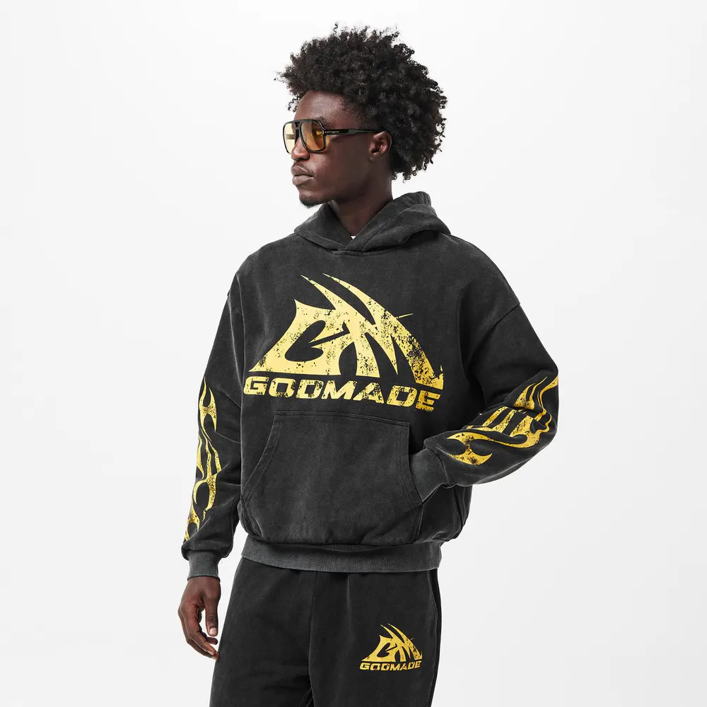 God Made Mens GM Logo Hoodie detail 3