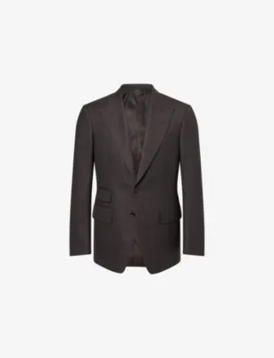 TOM FORD Shelton Single-Breasted Checked Wool Jacket