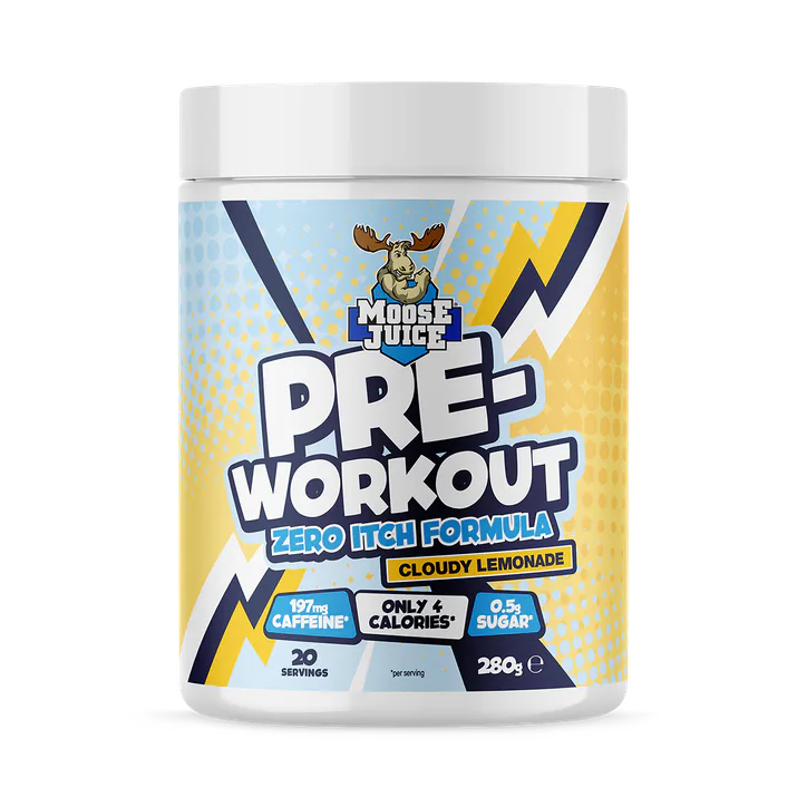 Muscle Moose Zero Itch Pre Workout - Cloudy Lemonade 280g