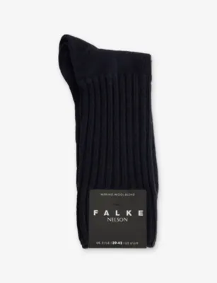 FALKE Nelson Knitted Boot Socks - DARK NAVY - 12-14.5 detail 2