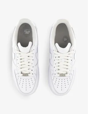 For Him Air Force 1 ’07 low-top leather trainers - 8 in WHITE, additional product view 2