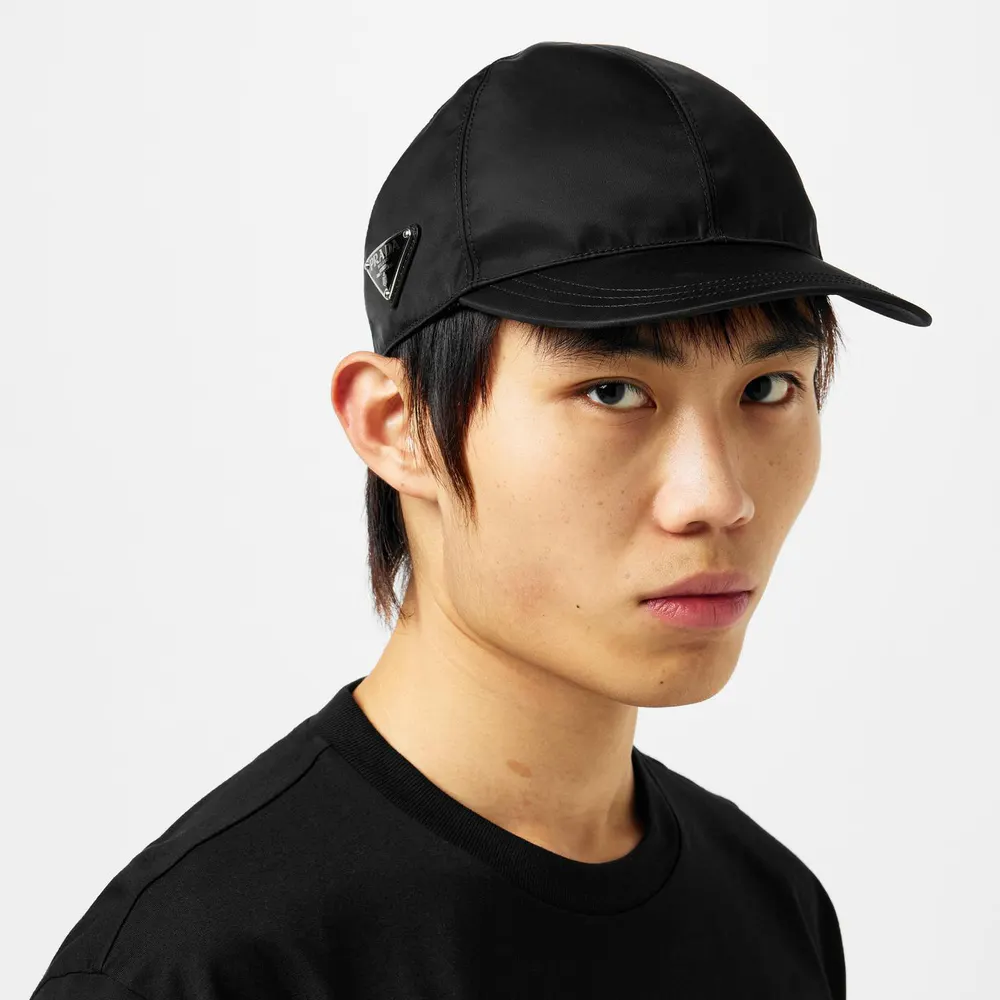 Prada Men'S Logo Re-Nylon Baseball Cap detail 3