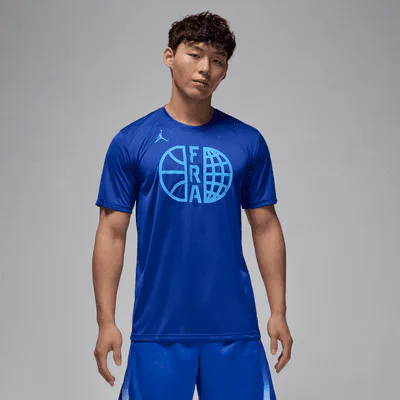 Jordan France Training Men's Jordan Basketball T-Shirt - Old Royal/Old Royal/University Blue