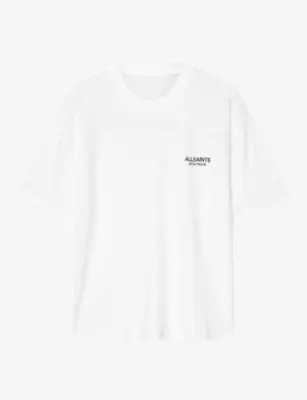 ALLSAINTS Shadow Graphic-Print Short-Sleeve Cotton T-Shirt - Washed Black