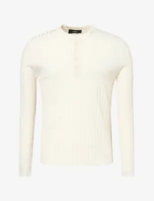 AMIRI Script-Logo Henley Wool-Blend Top