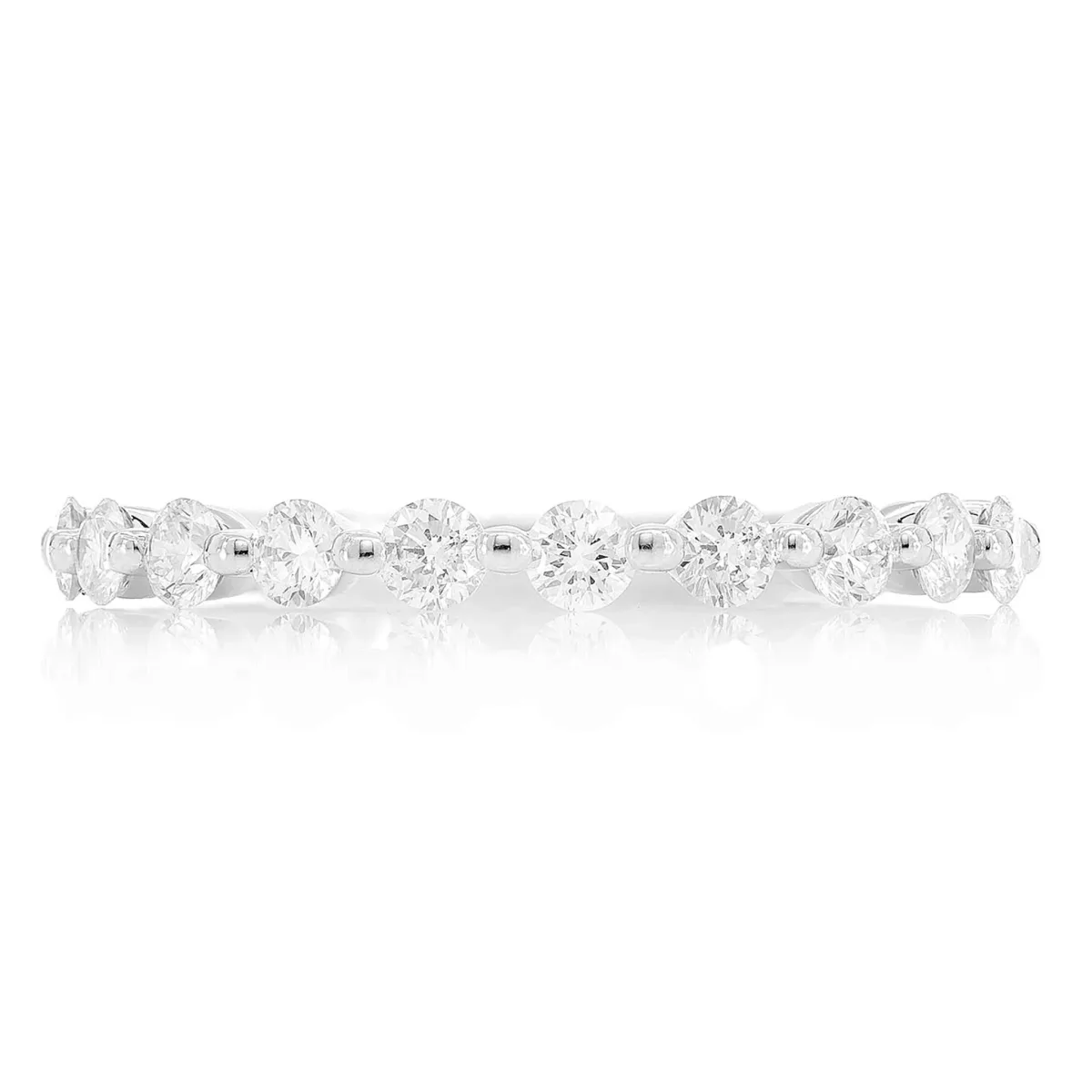 For Him Floating Diamond Stackable Ring in White Gold / Natural Diamond – Ring