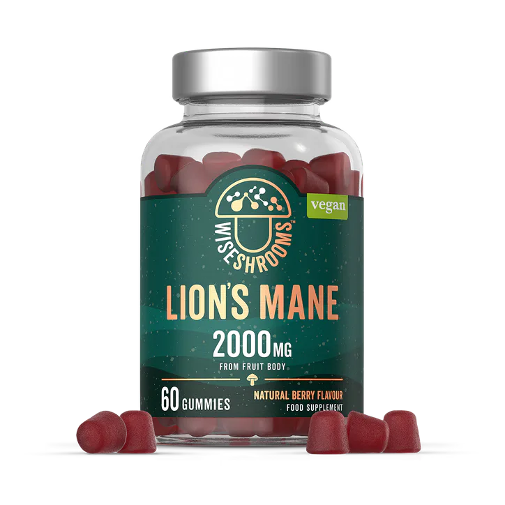 Wiseshrooms Lions Mane 2000mg - Vegan 60 Gummies