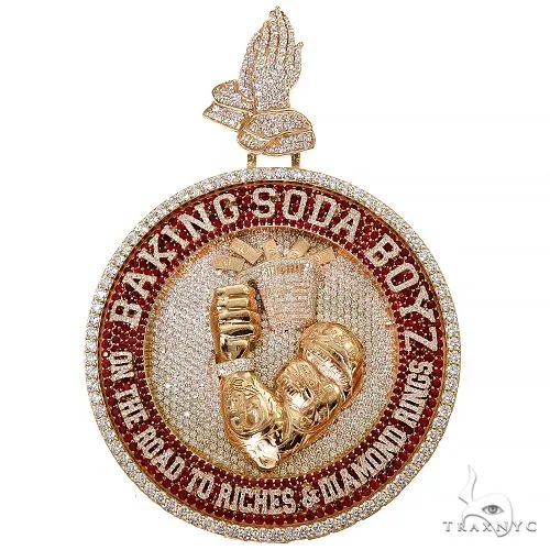 RINA - For Him CUSTOM CVD Baking Soda Boyz Custom Made Diamond Pendant 69629 in Rose Gold – Pendant