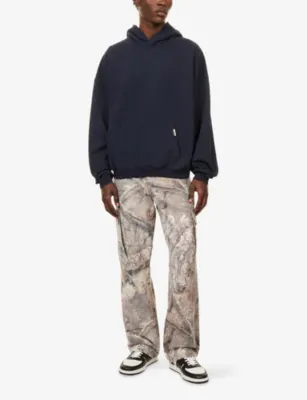 REPRESENT Initial Oversized Cotton-Jersey Hoody detail 2