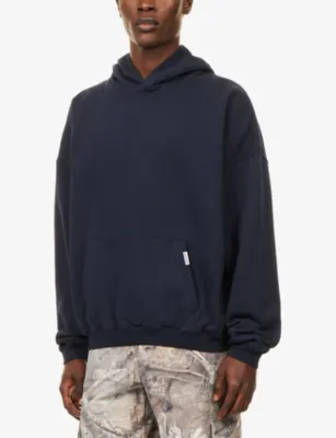 REPRESENT Initial Oversized Cotton-Jersey Hoody detail 3