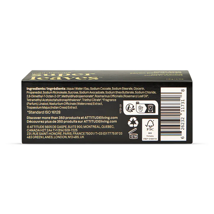 Attitude Men's Body Soap Amber & Citrus detail 2