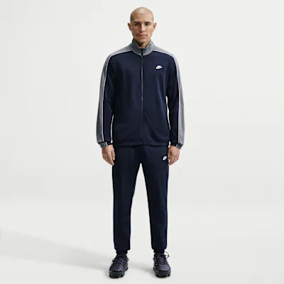 Nike Sportswear Club Men's Poly-Knit Tracksuit - Obsidian/Smoke Grey/White/White in Obsidian/Smoke Grey/White/White – Nike men's and unisex