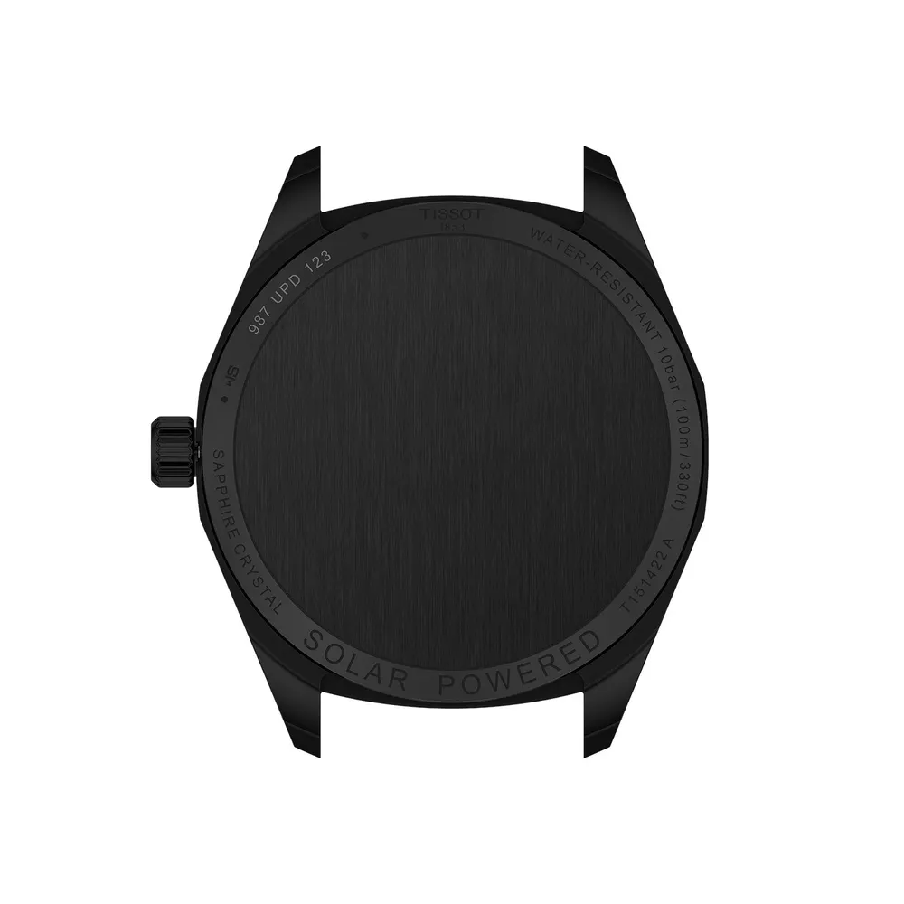 Tissot PRC 100 Solar Quartz 39mm Mens Watch Black in Black, additional product view 3