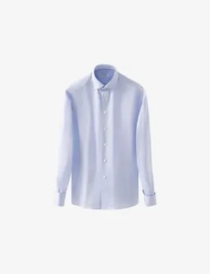 ETON Signature French-Cuff Slim-Fit Cotton-Twill Shirt - LIGHT BLUE - 15.75