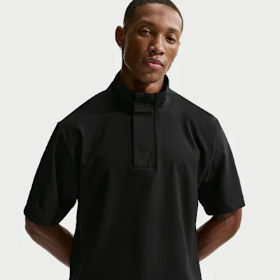 Nike Tailored Performance Men's Dri-FIT Loose Short-Sleeve Golf Windshirt - Black/Black/Black in Black/Black/Black – Nike men's and unisex