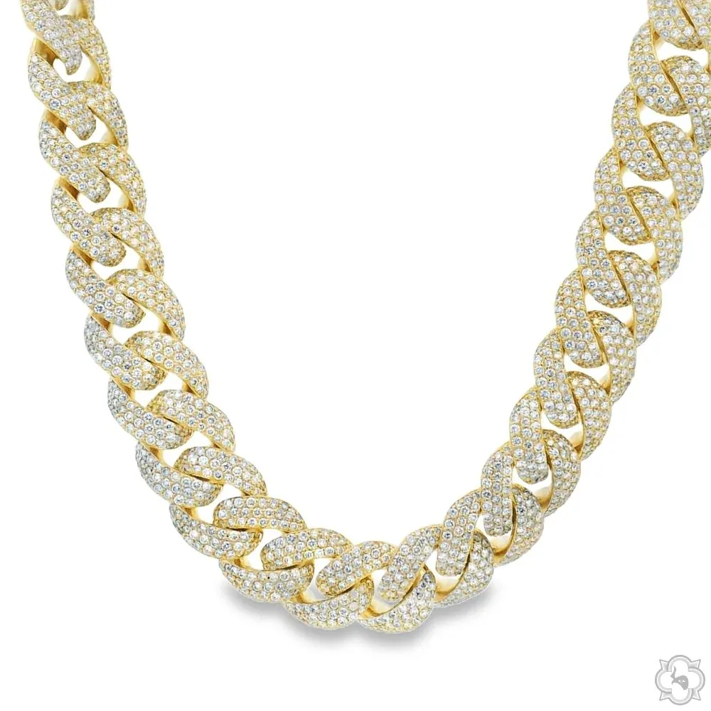 AHMED - For Him CVD Miami Cuban Diamond Chain 70408 in White – Chain