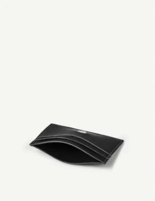 ASPINAL OF LONDON Logo-embellished leather card holder detail 2