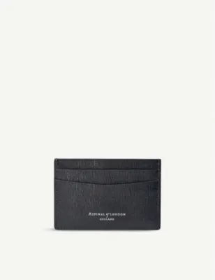 ASPINAL OF LONDON Logo-embellished leather card holder detail 3