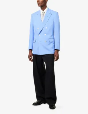 TOM FORD Double-Breasted Peak-Lapel Silk Blazer detail 2