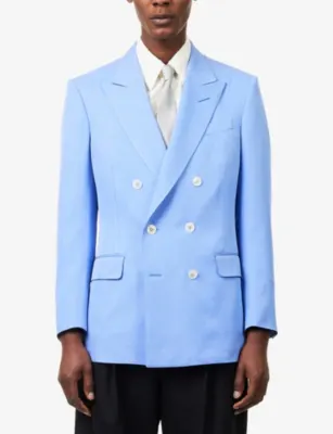 TOM FORD Double-Breasted Peak-Lapel Silk Blazer detail 3