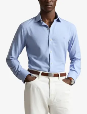 POLO RALPH LAUREN Logo-Embroidered Perfect-Fit Cotton-Blend Shirt detail 3