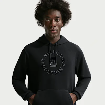 Nike NikeCourt Heritage Men's Dri-FIT French Terry Tennis Pullover Hoodie - Black/Anthracite in Black/Anthracite – Nike men's and unisex