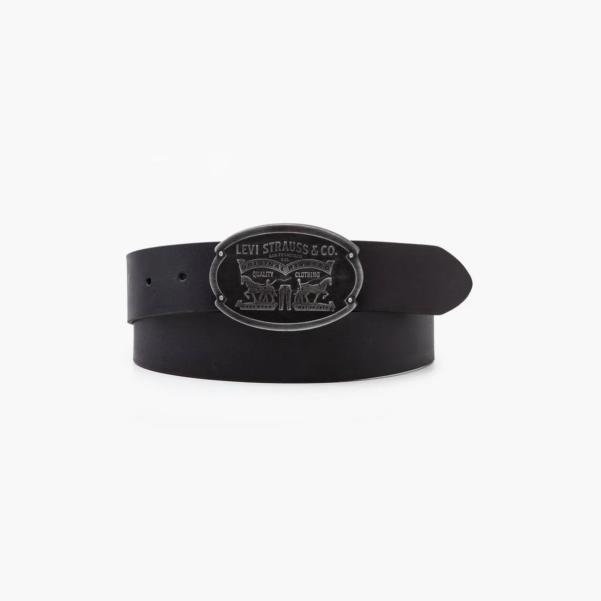 Levis Men's Billy Plaque Leather Belt