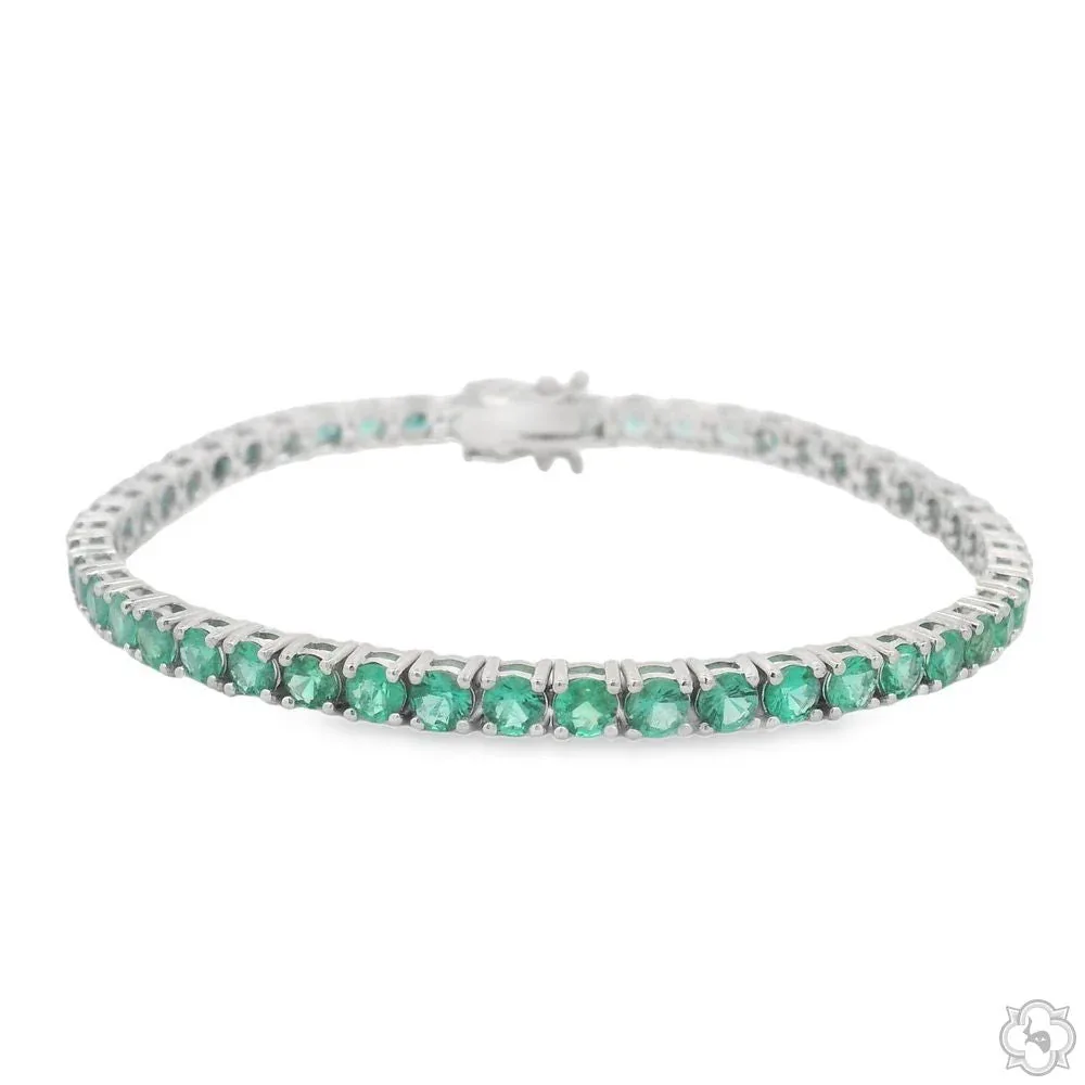 AHMED - MOON JEWELRY Emerald Tennis Bracelet 70273 in Rose Gold – Bracelet
