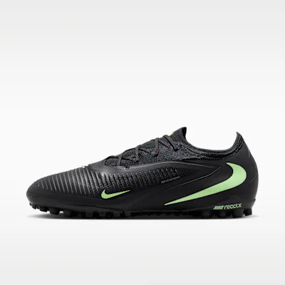 Nike Phantom 6 Low Pro Turf Football Shoe - Black/Black/Illusion Green