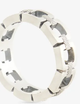 SERGE DENIMES Bond Sterling-Silver Ring - U detail 3