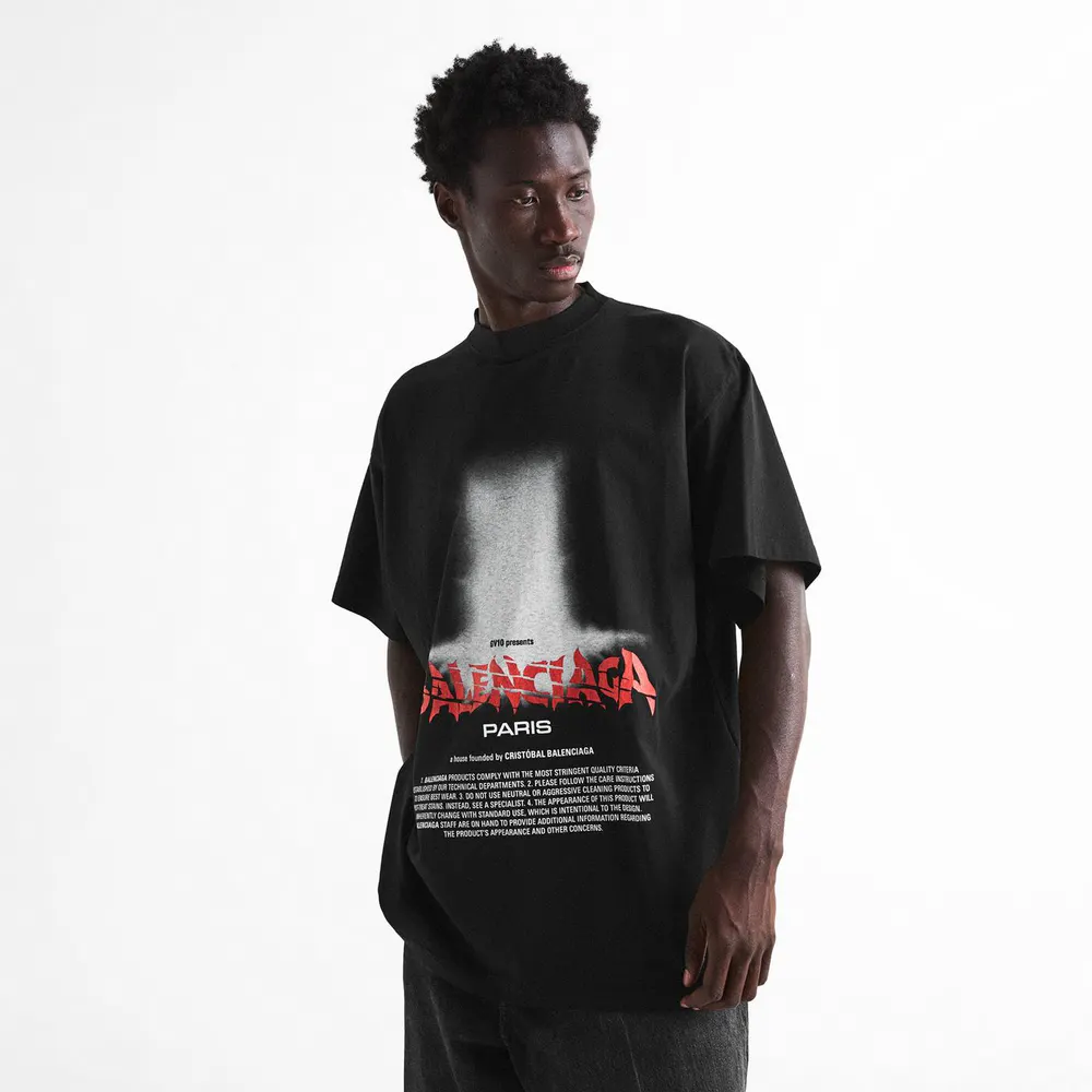 Balenciaga Bal Sticker Tee Sn64 detail 3