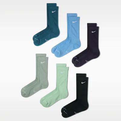 Nike Everyday Elevated Crew Socks (6 Pairs) - Multi-Colour in Multi-Colour – Nike men's and unisex