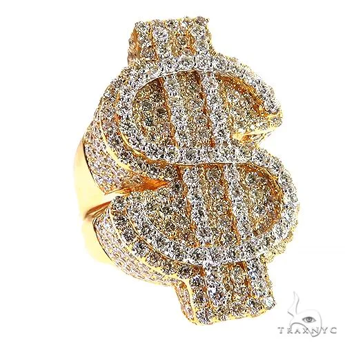 JALGAS - AMERICAS GOLD Dollar Sign Diamond Ring 68795 in Yellow / 8 – Ring