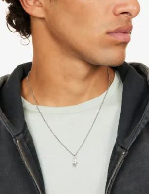 SERGE DENIMES Oracle Sterling-Silver And Cubic Zirconia Pendant Necklace detail 2