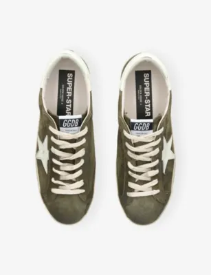 GOLDEN GOOSE Super Star 35990 Exclusive Leather Trainers - EUR 41 / 7 UK MEN in KHAKI, additional product view 2