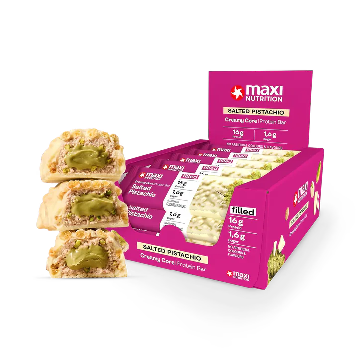 Maxi Nutrition MaxiNutrition Creamy Core Protein Bar - 16g Protein Snack - Salted Pistachio, 193 kcal per Serving, 12 x 45g