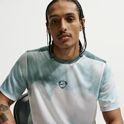 Nike Academy+ Men's Dri-FIT Short-Sleeve Football Shirt - Mineral Slate/Summit White/Black
