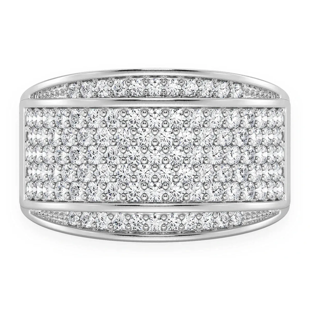 For Him Bandana Diamond Ring in White Gold / Natural Diamond – Ring