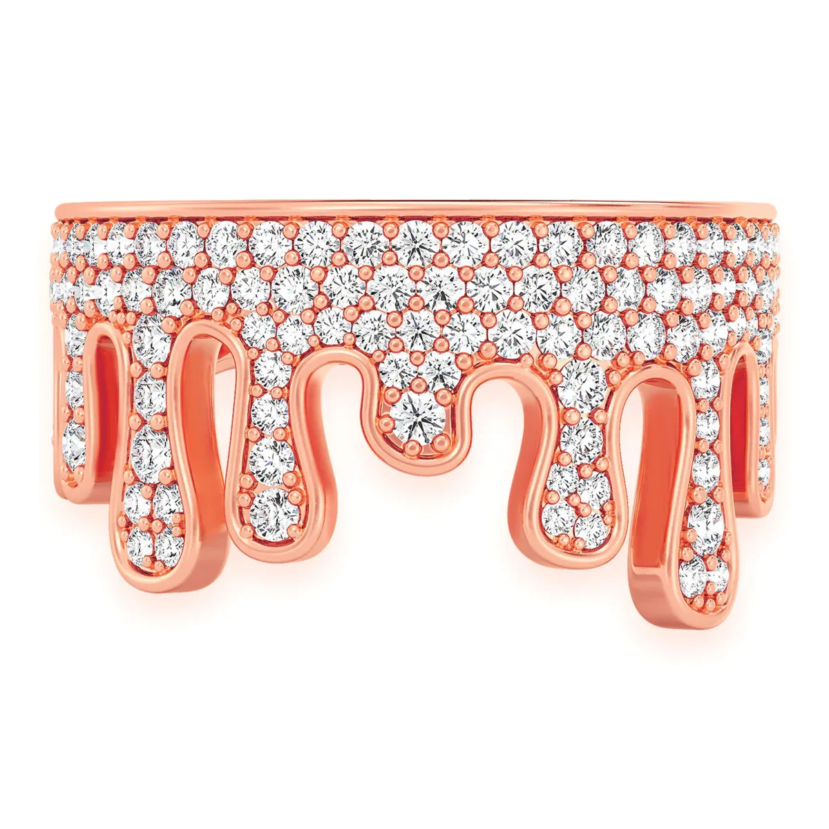 For Him Diamond Drip Ring in 1.40ctw / Rose Gold / Natural Diamond – Ring
