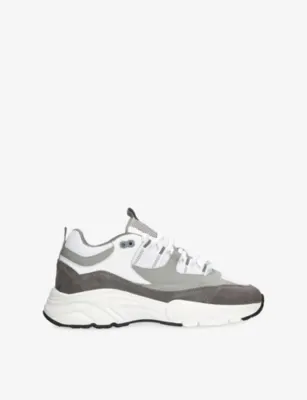 CLEENS Aero Runner Leather, Suede and Mesh Trainers - EUR 42 / 8 UK MEN in WHITE/OTH – Mens | Trainers | Lace up trainers