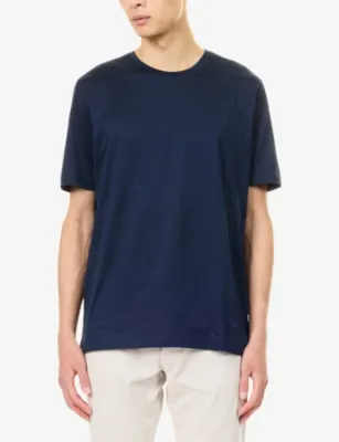 CORNELIANI Crew-Neck Mercerized Cotton T-Shirt detail 3