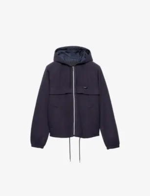 PRADA Technical Hooded Woven Blouson Jacket - GREEN