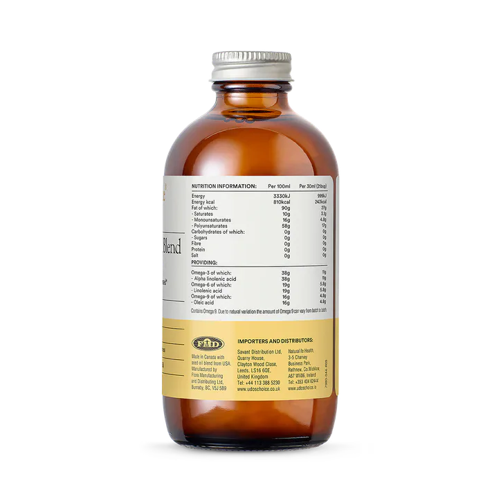 Udo's Choice Omega 3-6-9 Ultimate Oil Blend 250ml - ORGANIC, additional product view 2