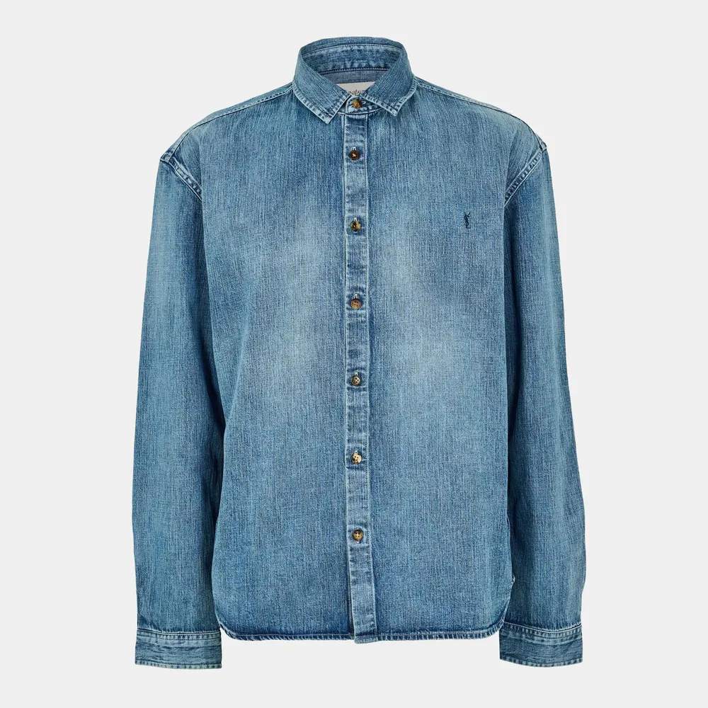 Saint Laurent Men's Structured Overshirt