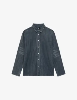 THE KOOPLES Long-Sleeved Washed Denim Shirt