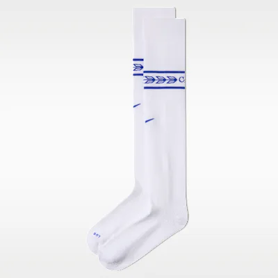 Nike Chelsea VaporFast Home Nike Dri-FIT ADV Football Knee-High Socks - White/Bright Blue